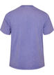 T-shirt en coton avec imprim&eacute; sur le devant et effet d&eacute;lav&eacute;, Violet, Packshot image number 1