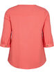 Blouse en viscose avec boutons et col en V, Deep Sea Coral, Packshot image number 1