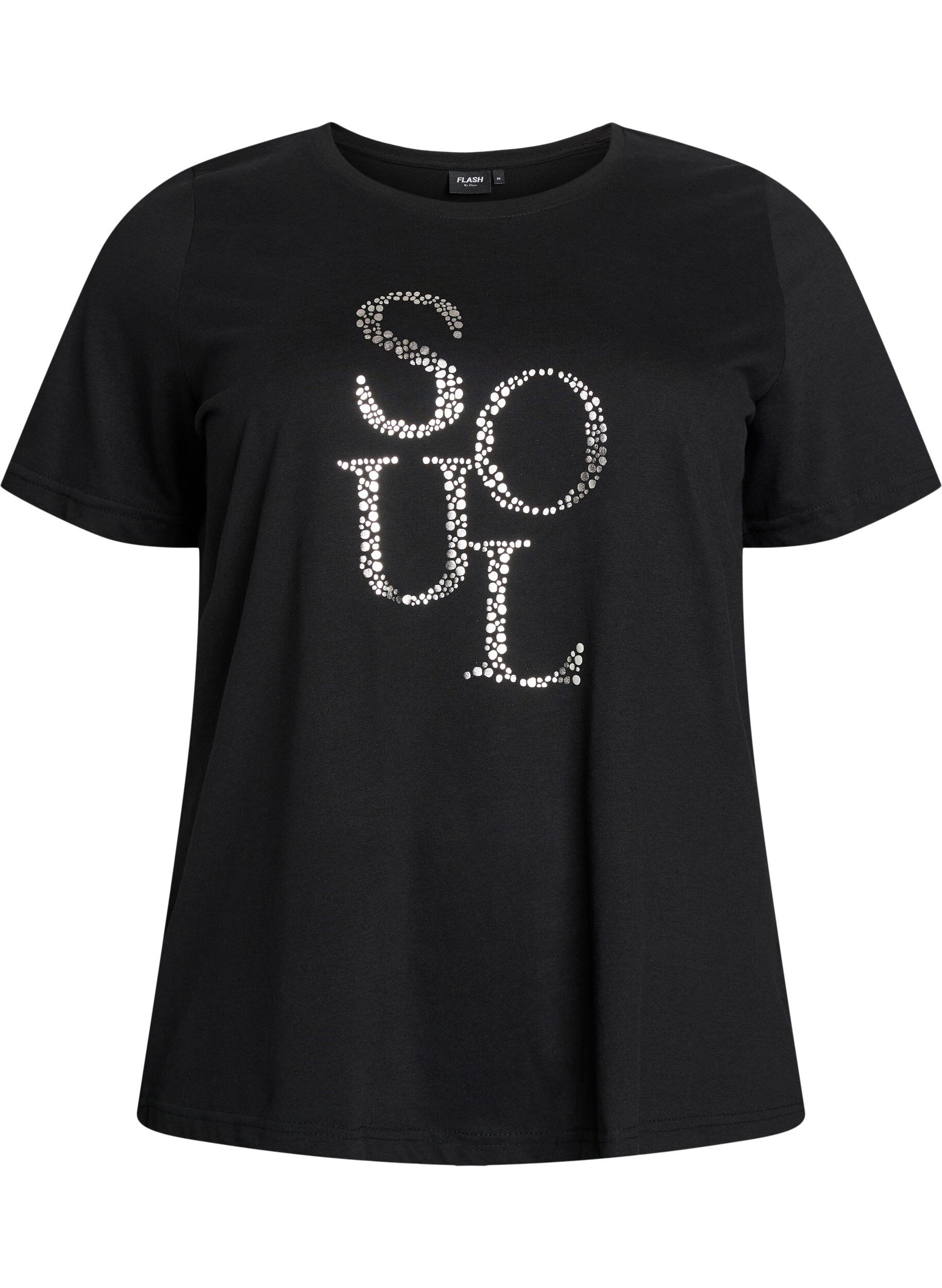 ZizziT-shirt imprim&eacute;, Noir, Packshot image number 0