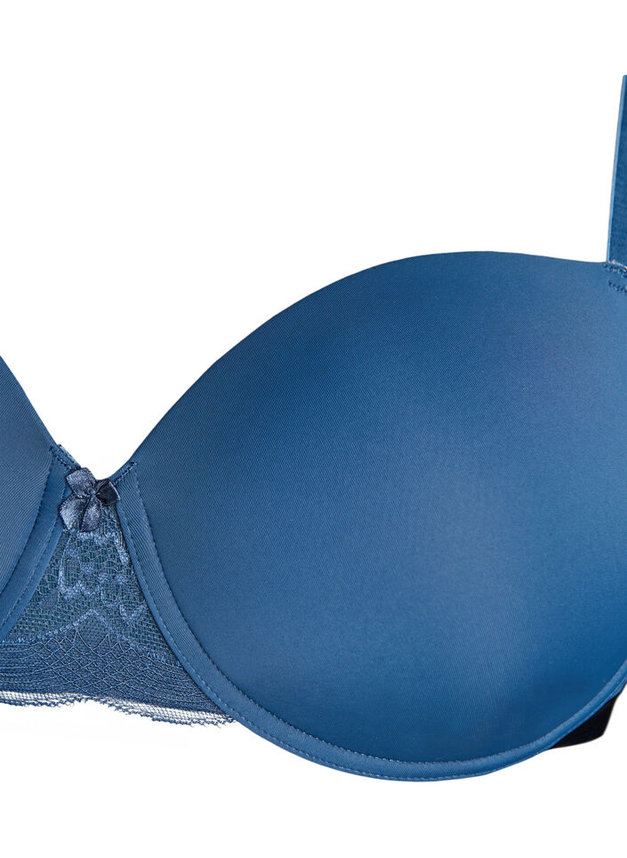 Soutien-gorge moul&eacute; avec maille, Bleu, Packshot image number 2