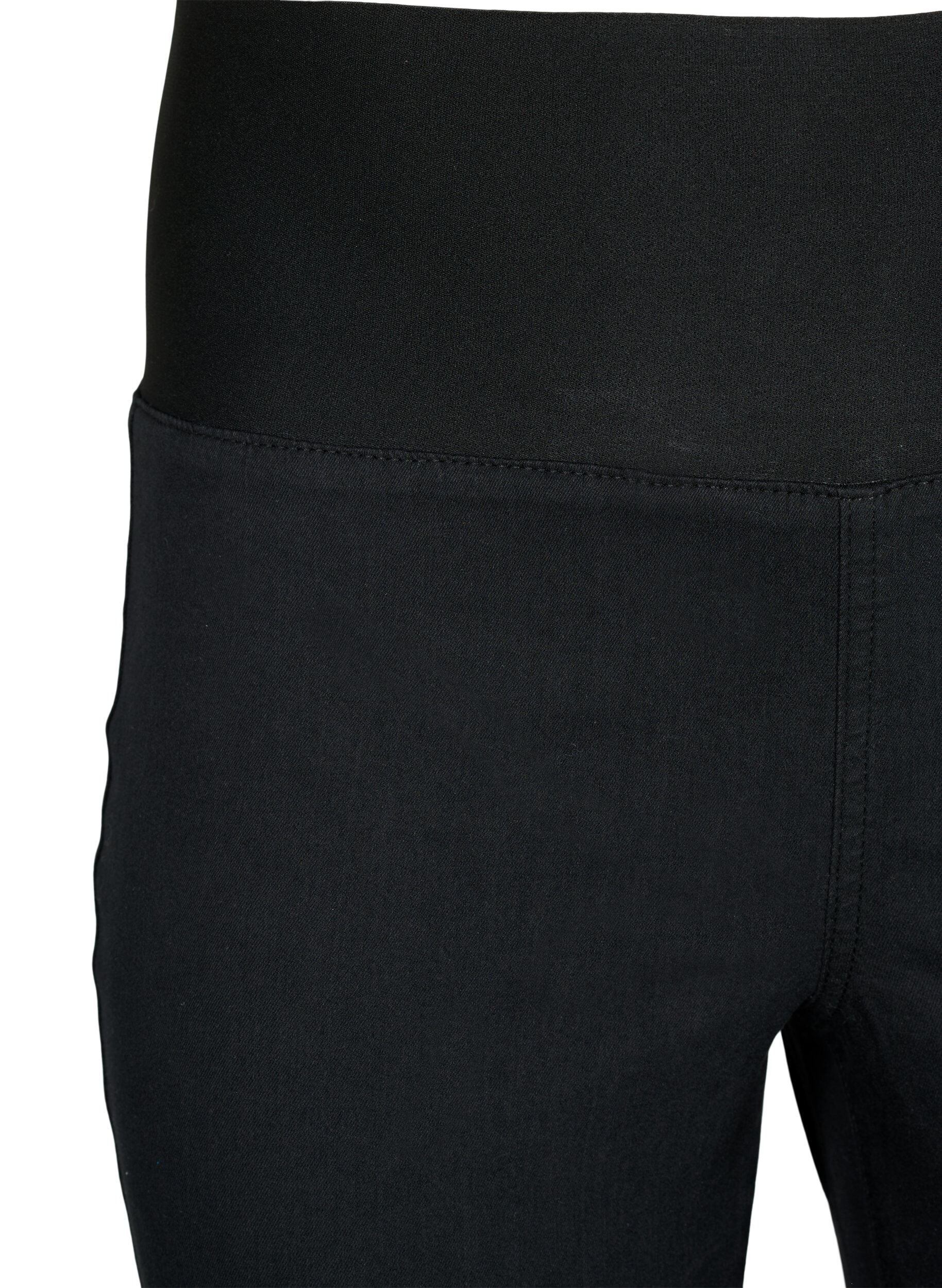 Zizzi FLASH - Jeggings avec large ceinture &eacute;lastique, Noir, Packshot image number 2
