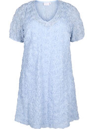 Robe de soirée avec fleurs en 3D, Cashmere Blue, Packshot