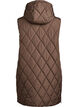 Gilet matelass&eacute; mi-long &agrave; capuche, Marron, Packshot image number 1