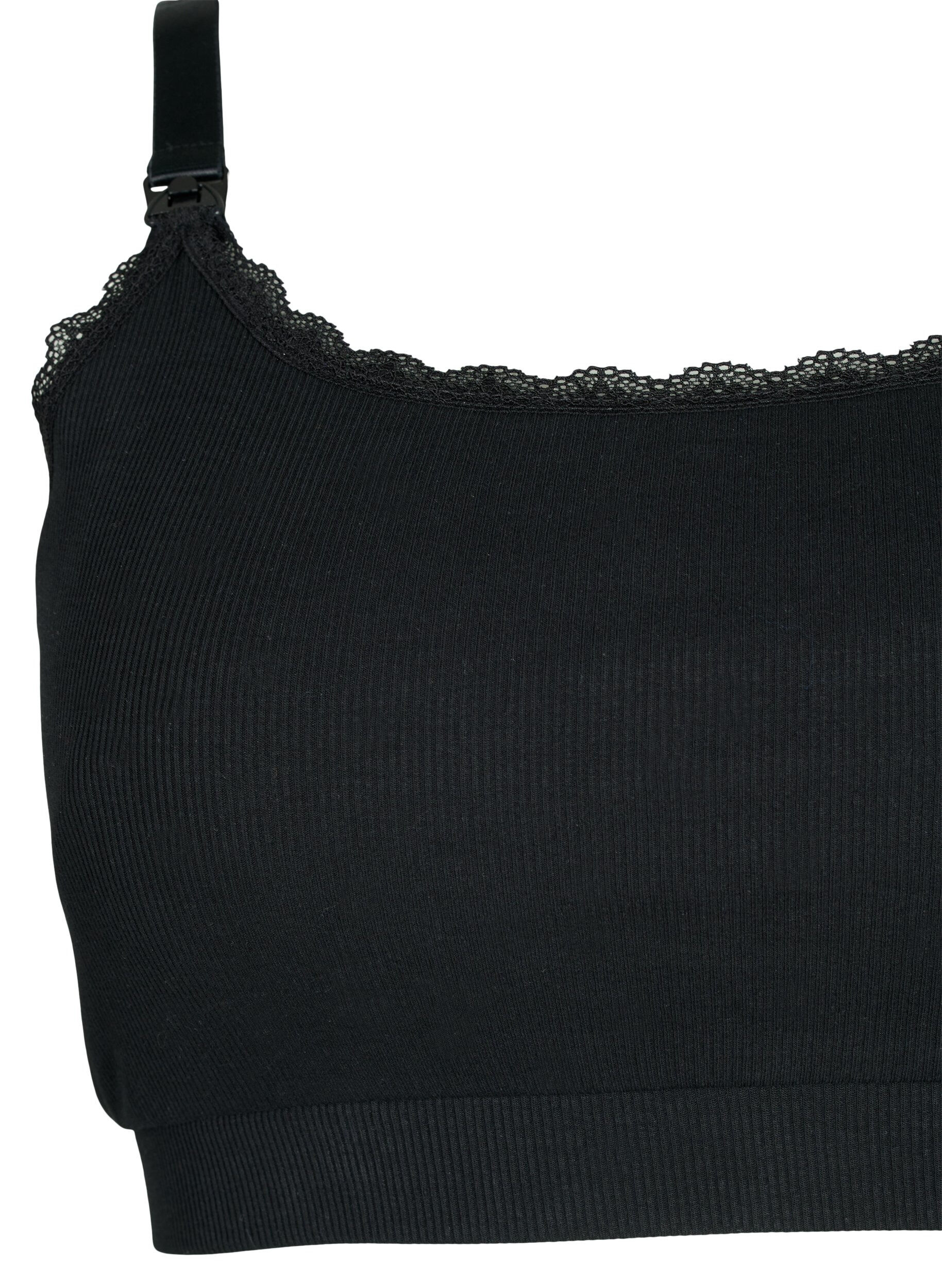 Zizzi Soutien-gorge d'allaitement en qualit&eacute; c&ocirc;tel&eacute;e, Black, Packshot image number 2