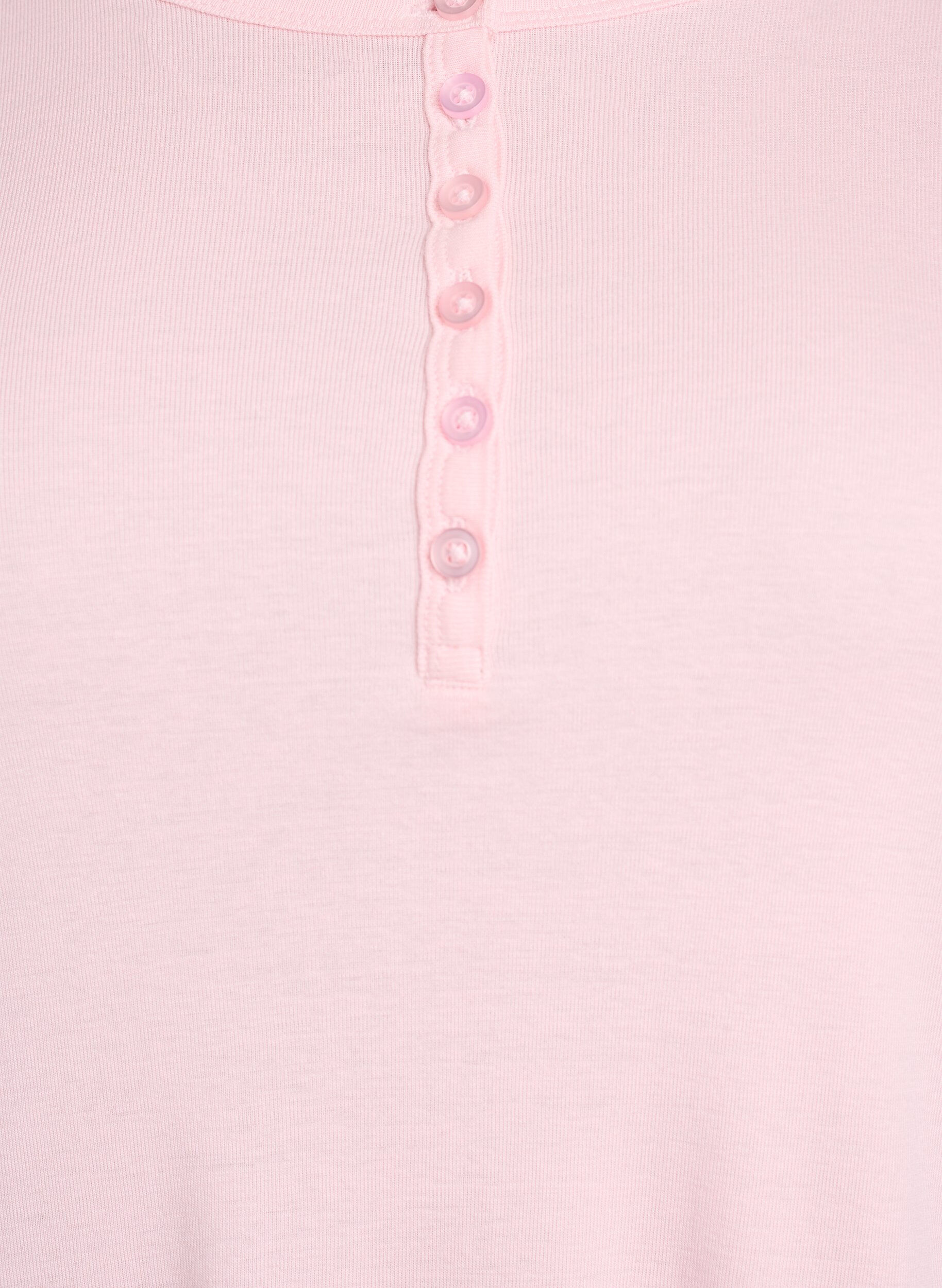 Zizzi Blouse en jersey avec boutons et bords ondul&eacute;s, Rose, Packshot image number 2