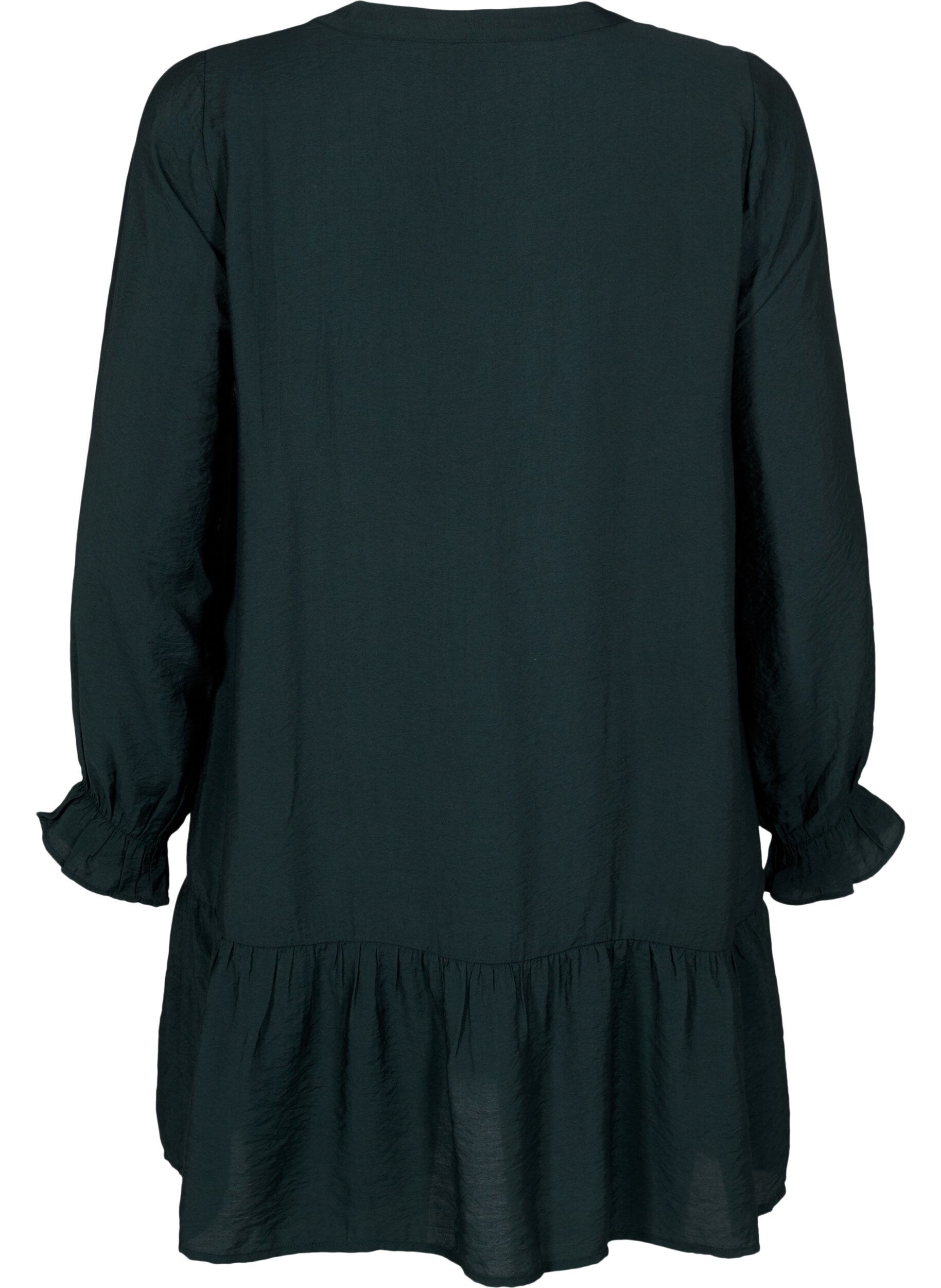 Zizzi Robe courte avec coutures et boutons, Scarab, Packshot image number 1