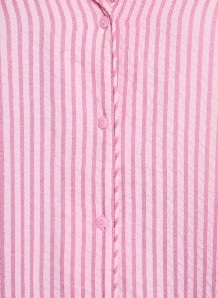 Chemise de pyjama en seersucker &agrave; manches longues, Rose, Packshot image number 2