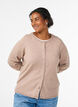 Cardigan &agrave; boutons ronds, Beige, Model image number 0
