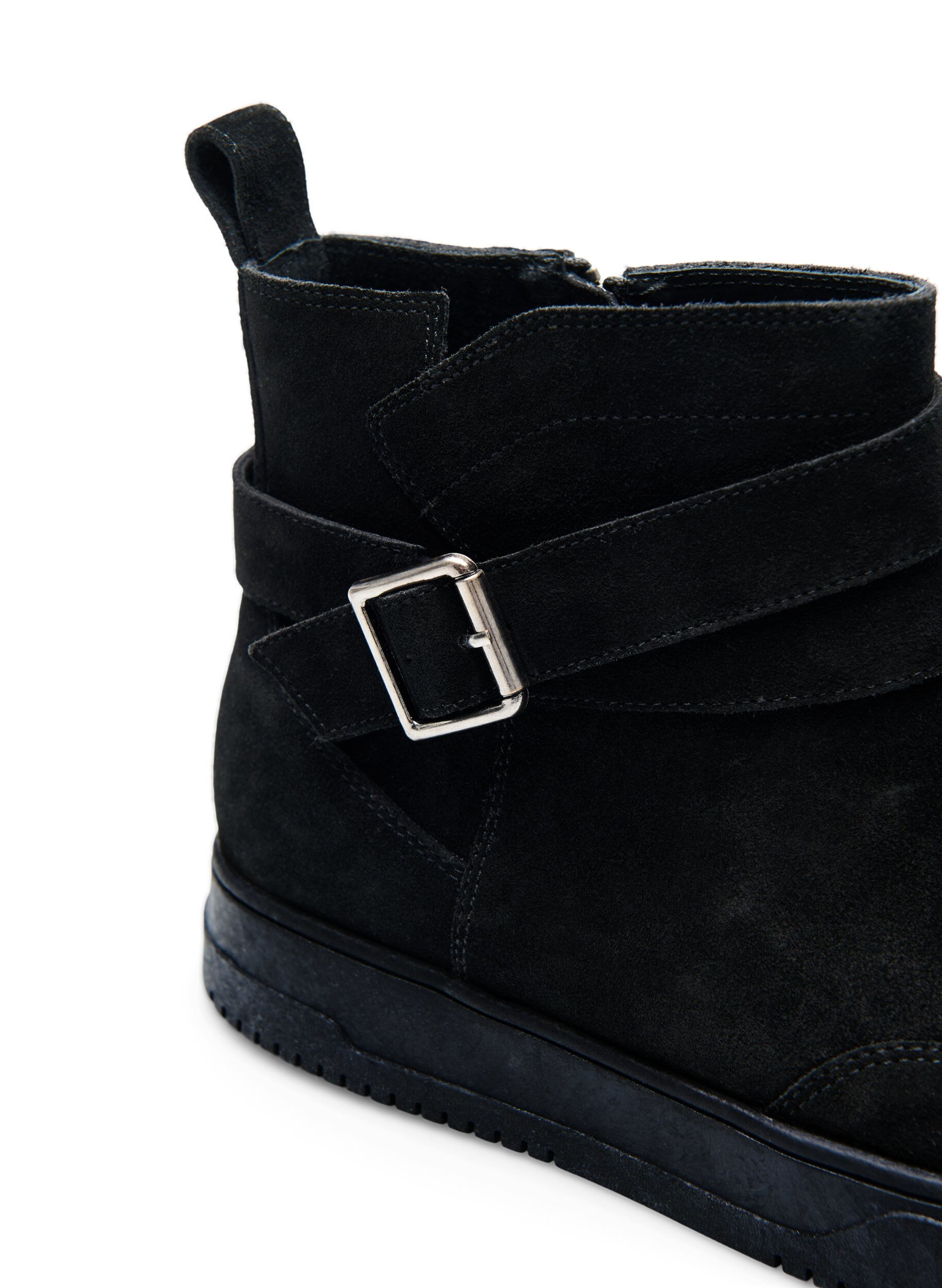 Zizzi Bottines coupe large en daim, Black, Packshot image number 3