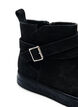 Bottines coupe large en daim, Black, Packshot image number 3