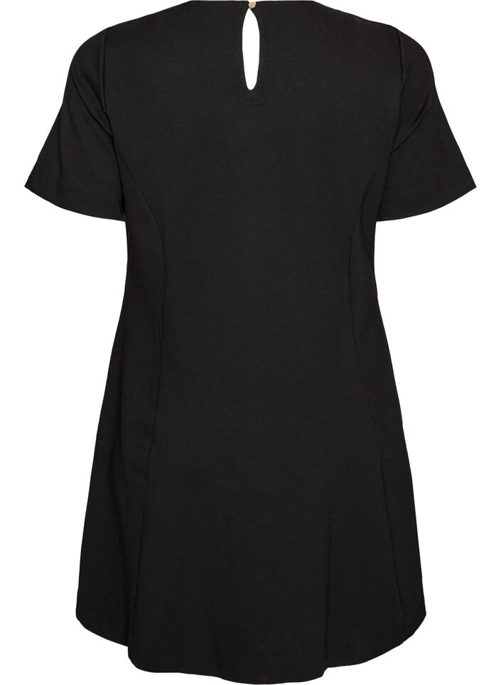 Robe courte &eacute;vas&eacute;e en jersey, 0199, Packshot image number 1
