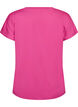 T-shirt de sport ample avec col en v, Rose, Packshot image number 1