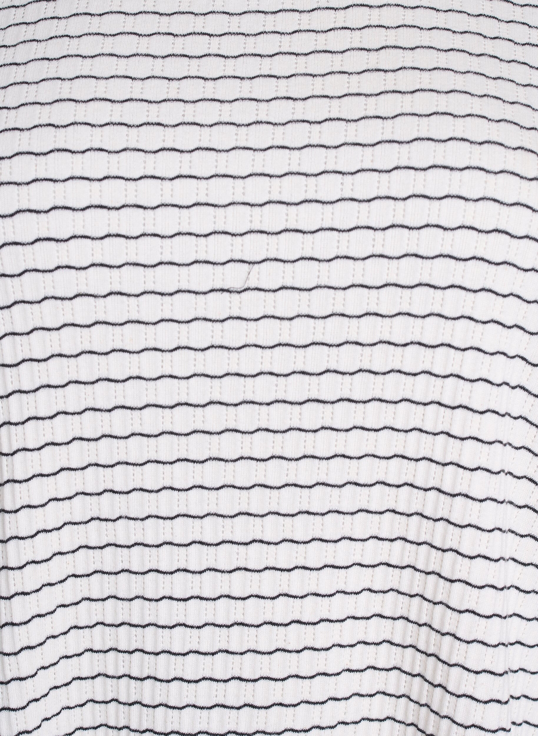 Zizzi Blouse en jersey &agrave; rayures avec bords ondul&eacute;s, Blanc, Packshot image number 2