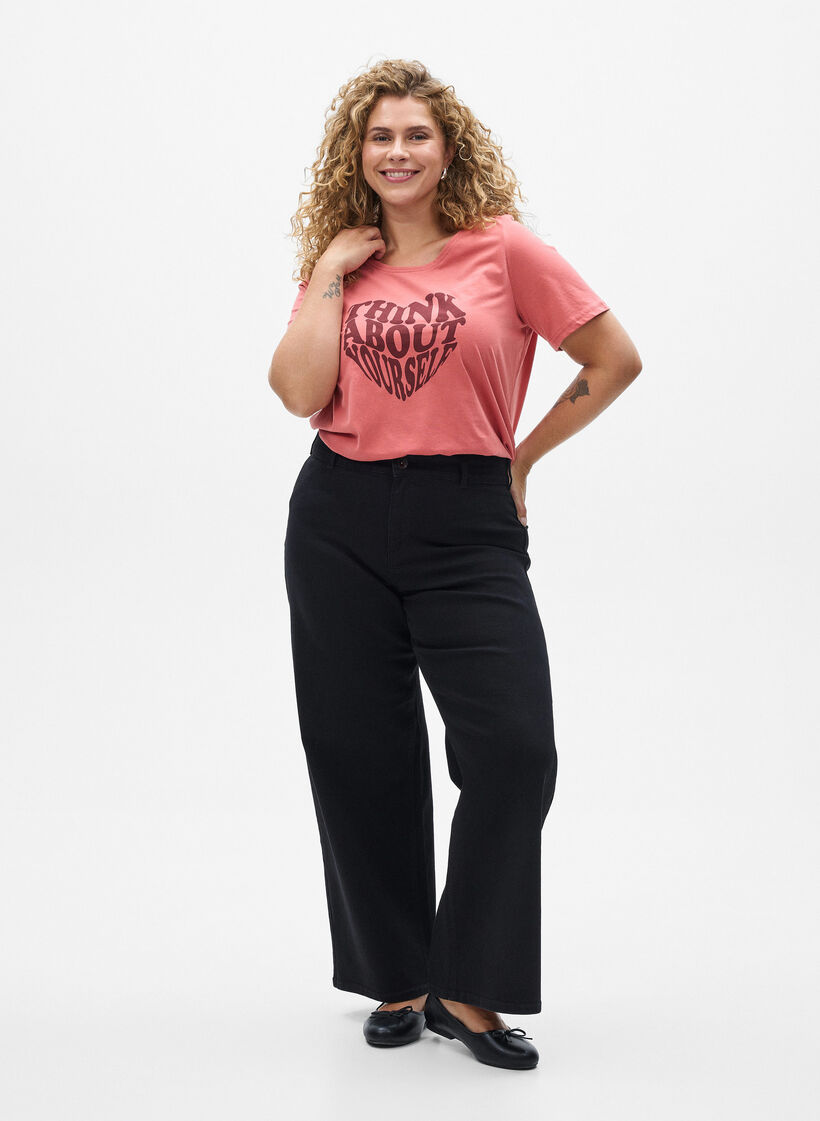 FLASH - T-shirt avec motif, Rose poudrée, Model image number 1