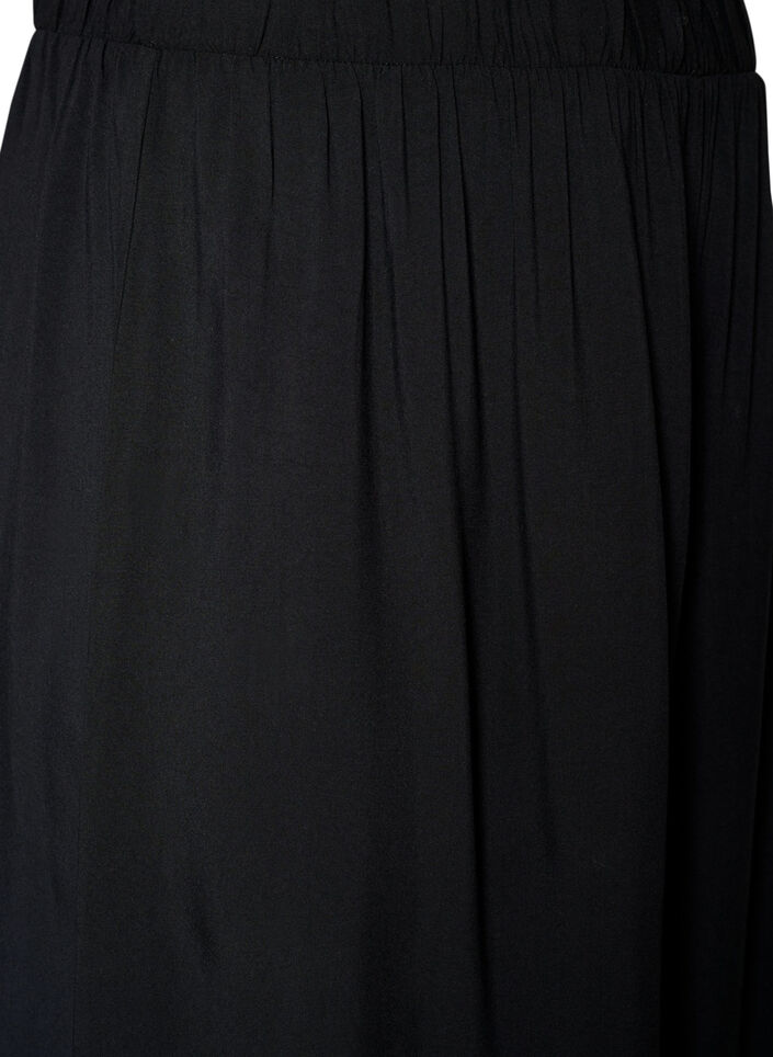 Jupe-culotte en viscose avec une taille haute et une coupe ample, Noir, Packshot image number 2