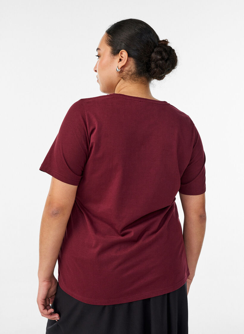 T-shirt imprim&eacute;, Bordeaux, Model image number 2