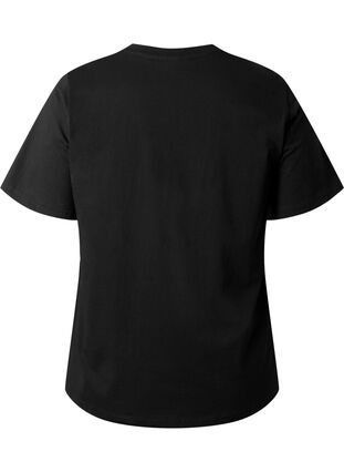 T-shirt en coton biologique avec texte, Black ÉTOILE, Packshot image number 1