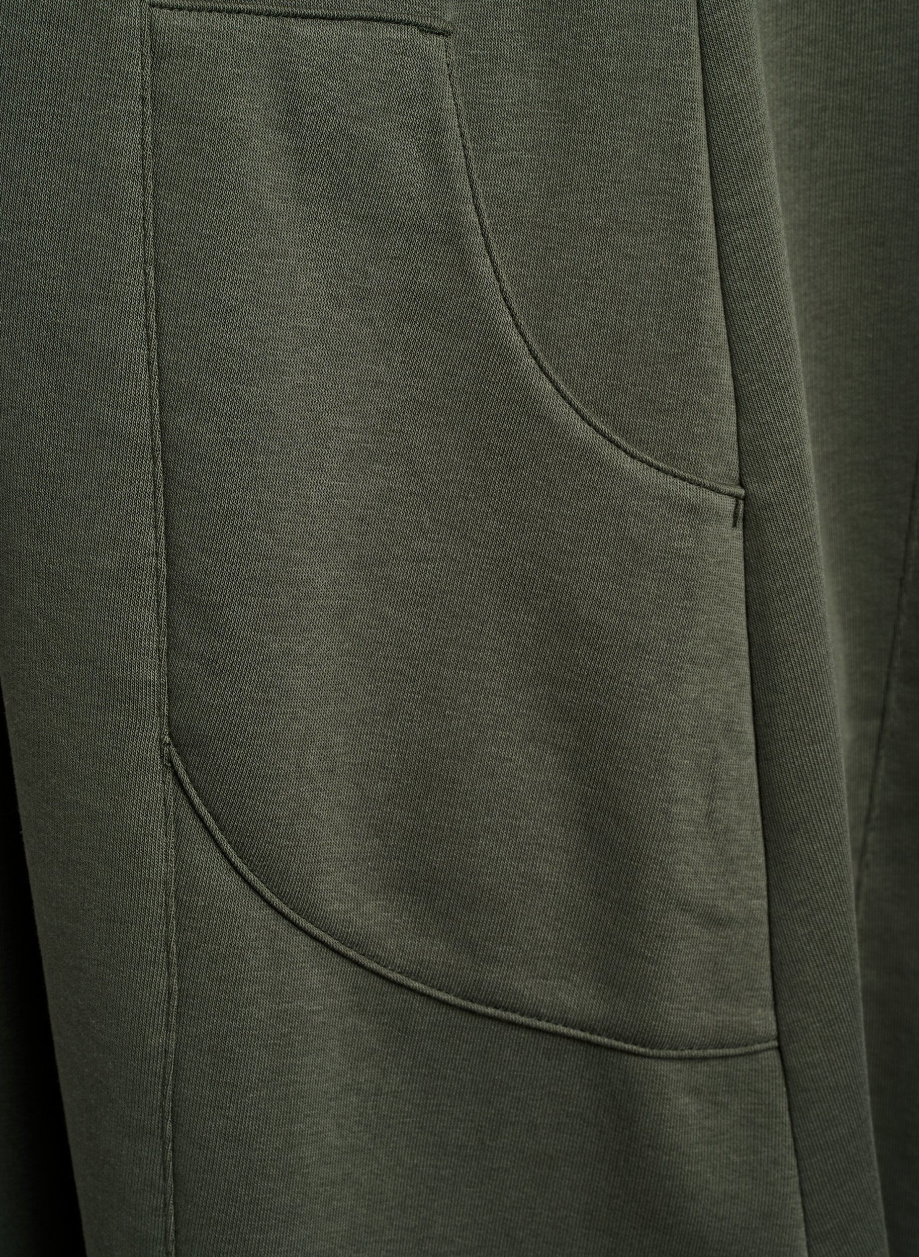 Zizzi Robe en jersey &agrave; manches courtes et poches, Vert, Packshot image number 3