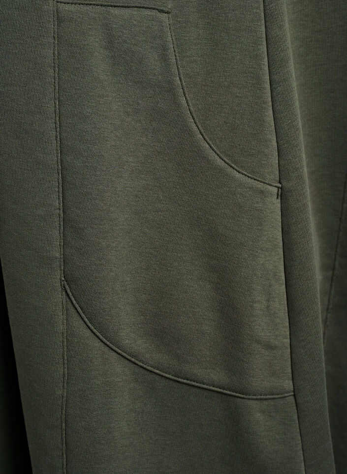 Robe en jersey à manches courtes et poches, Vert, Packshot image number 3