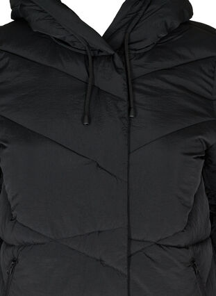 Veste à capuche coupe-vent avec poches, Black, Packshot image number 2