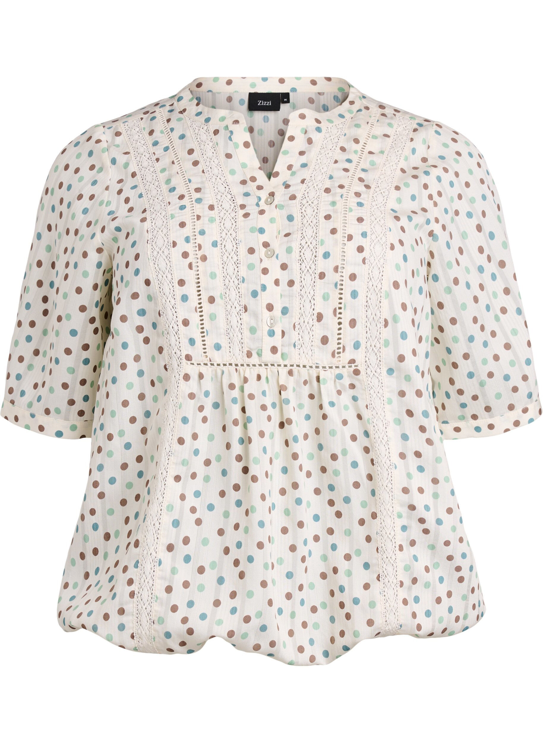 Blouse imprim&eacute;e &agrave; manches 1/2