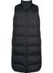 Gilet long avec poches et fermeture &eacute;clair &agrave; double sens, Noir, Packshot image number 0