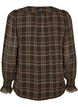 Blouse &agrave; carreaux avec volants, Vert, Packshot image number 1