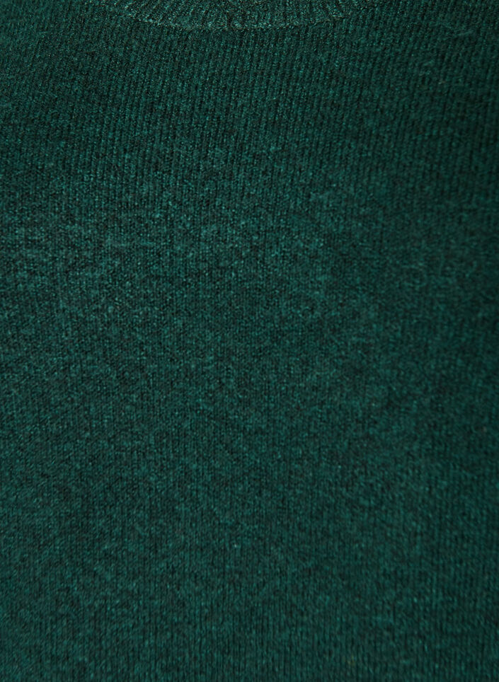 Robe courte en maille avec ourlet ondul&eacute; et fentes, Vert fonc&eacute;, Packshot image number 2