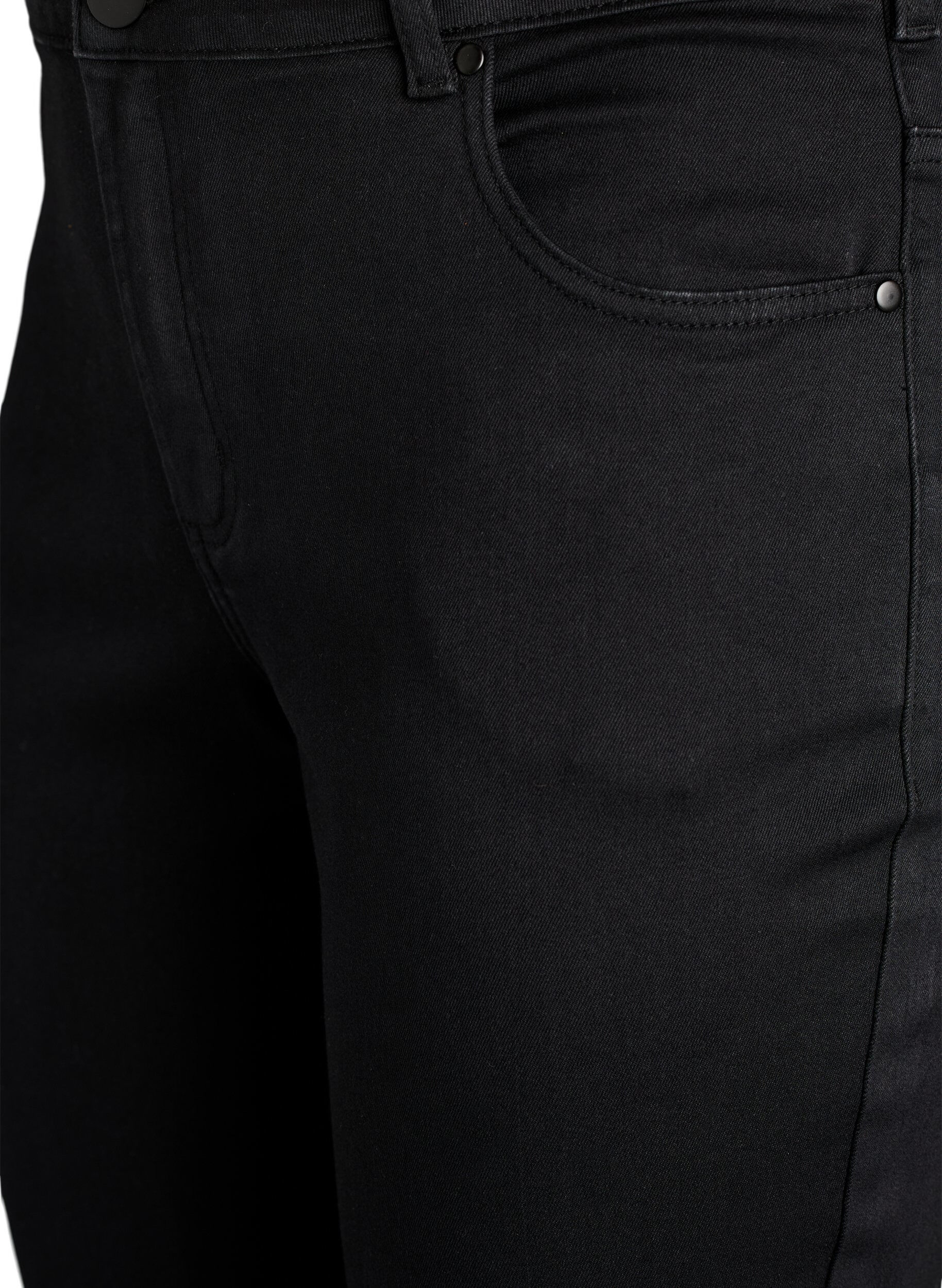 Zizzi Emily jeans slim fit taille normale, Noir, Packshot image number 2