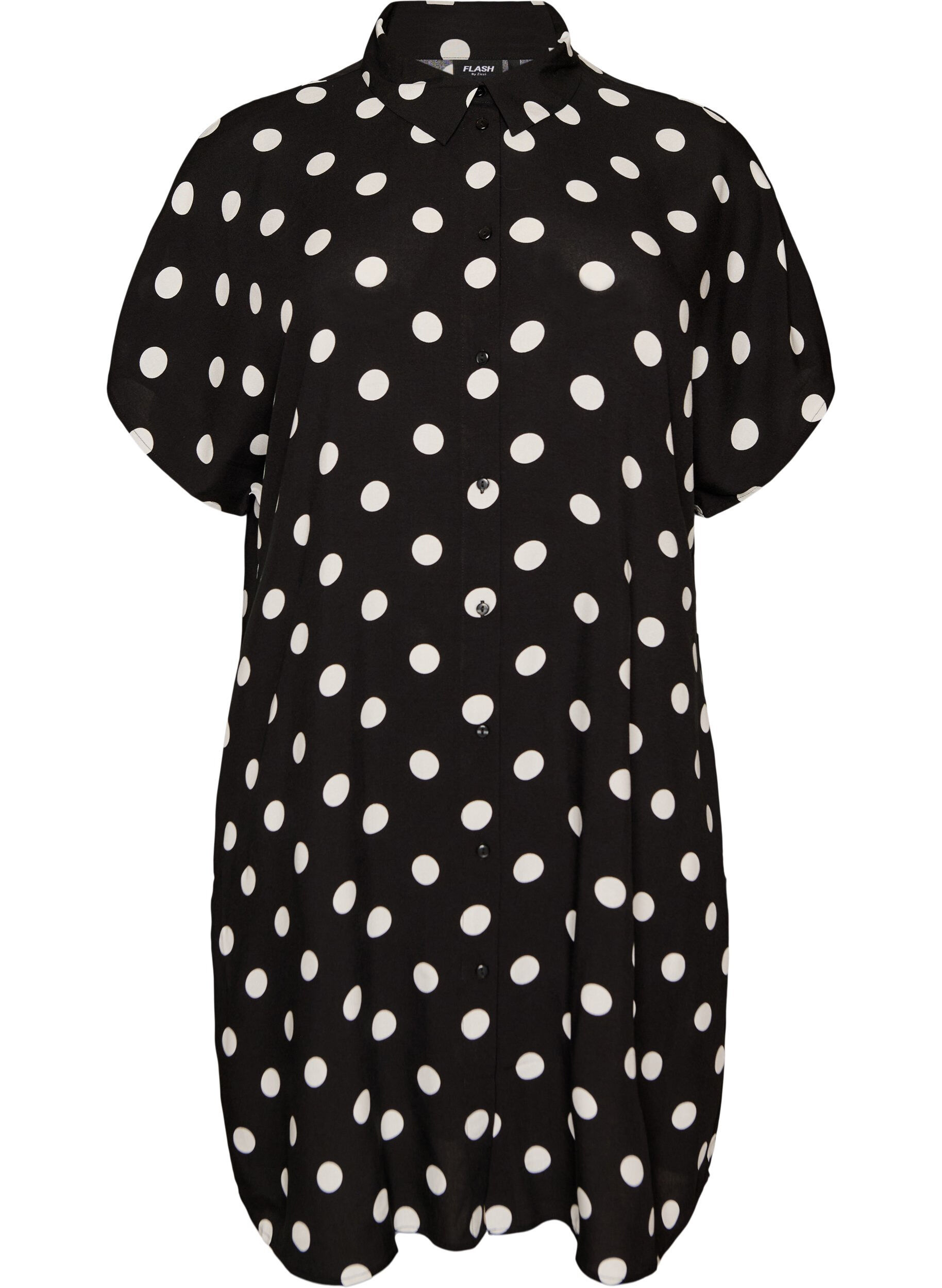 Zizzi Chemise longue ample en viscose, Vanille, Packshot image number 0