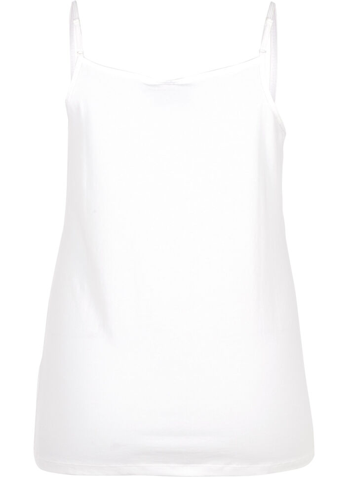 Top basique &agrave; nouer en coton, Blanc, Packshot image number 1
