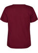 T-shirt en coton bio avec un imprim&eacute; texte sportif, Bordeaux, Packshot image number 1