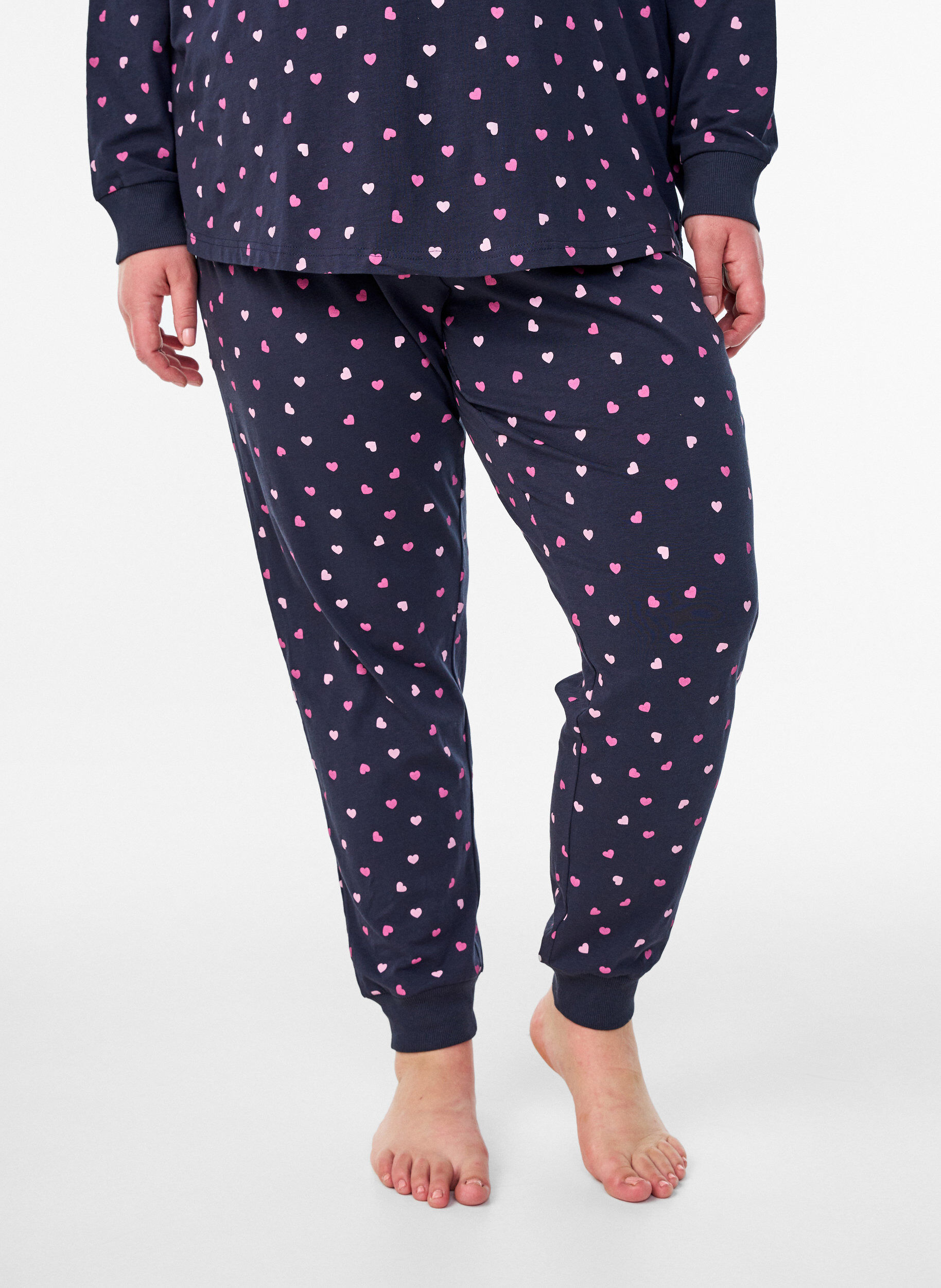 Zizzi Bas de pyjama imprim&eacute;, Bleu, Model image number 2