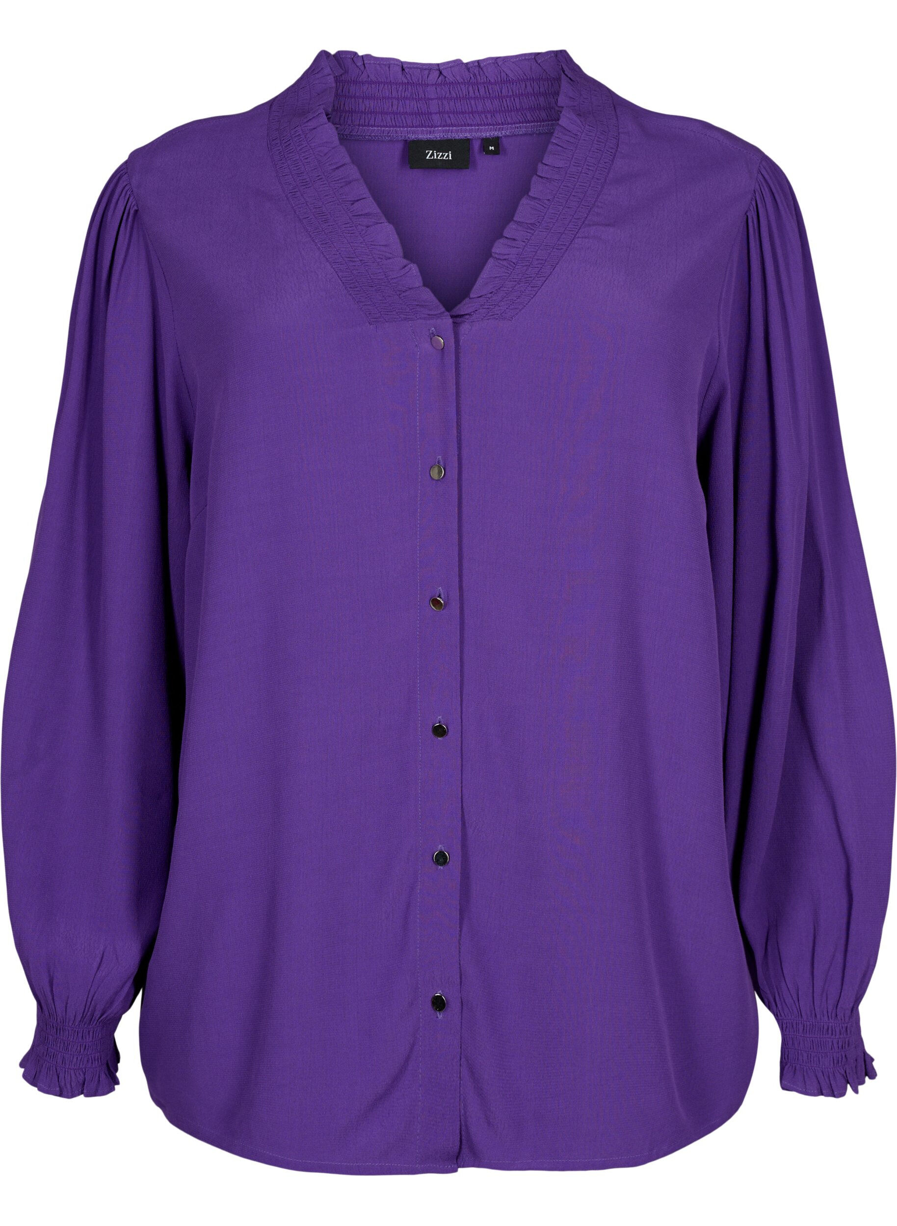Zizzi Blouse &agrave; manches longues en viscose, Heliotrope, Packshot image number 0