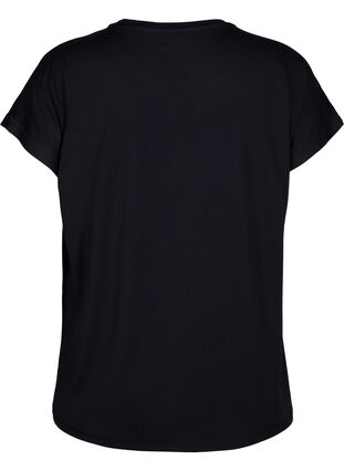 T-shirt d'entraînement à manches courtes avec impression, Black/Sugar Plum, Packshot image number 1