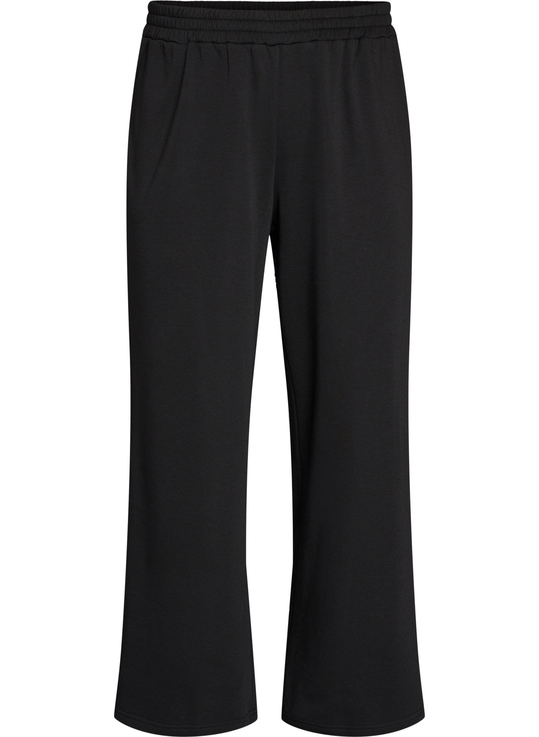 ZizziPantalon de jogging taille haute avec coupe ample, Noir, Packshot image number 0