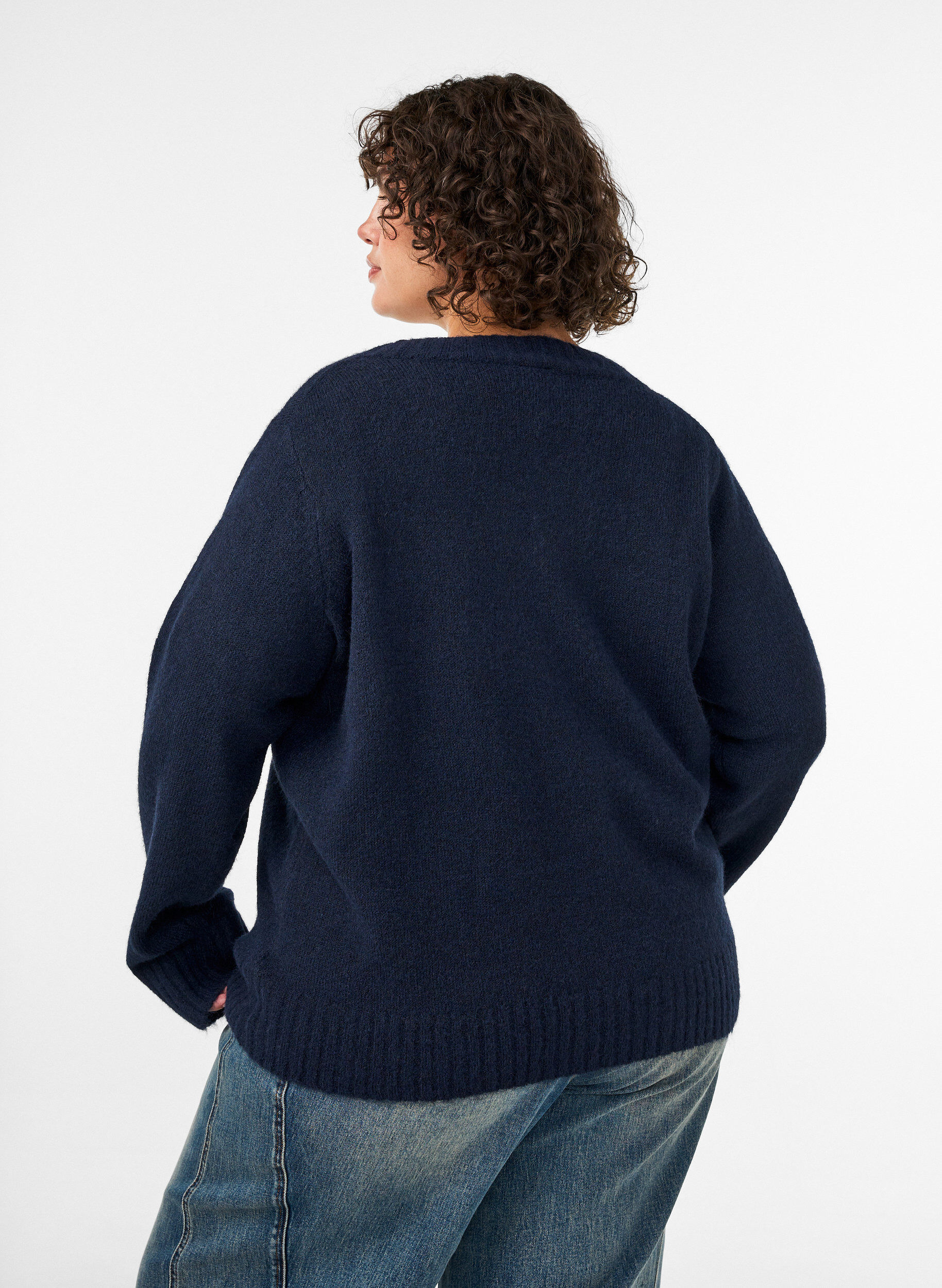 ZizziPull col V, Bleu, Model image number 2