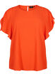 Blouse à manches courtes avec des plis., Orange.com, Packshot image number 0