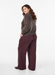 Pantalon coupe ample taille haute, Bordeaux foncé, Model image number 1