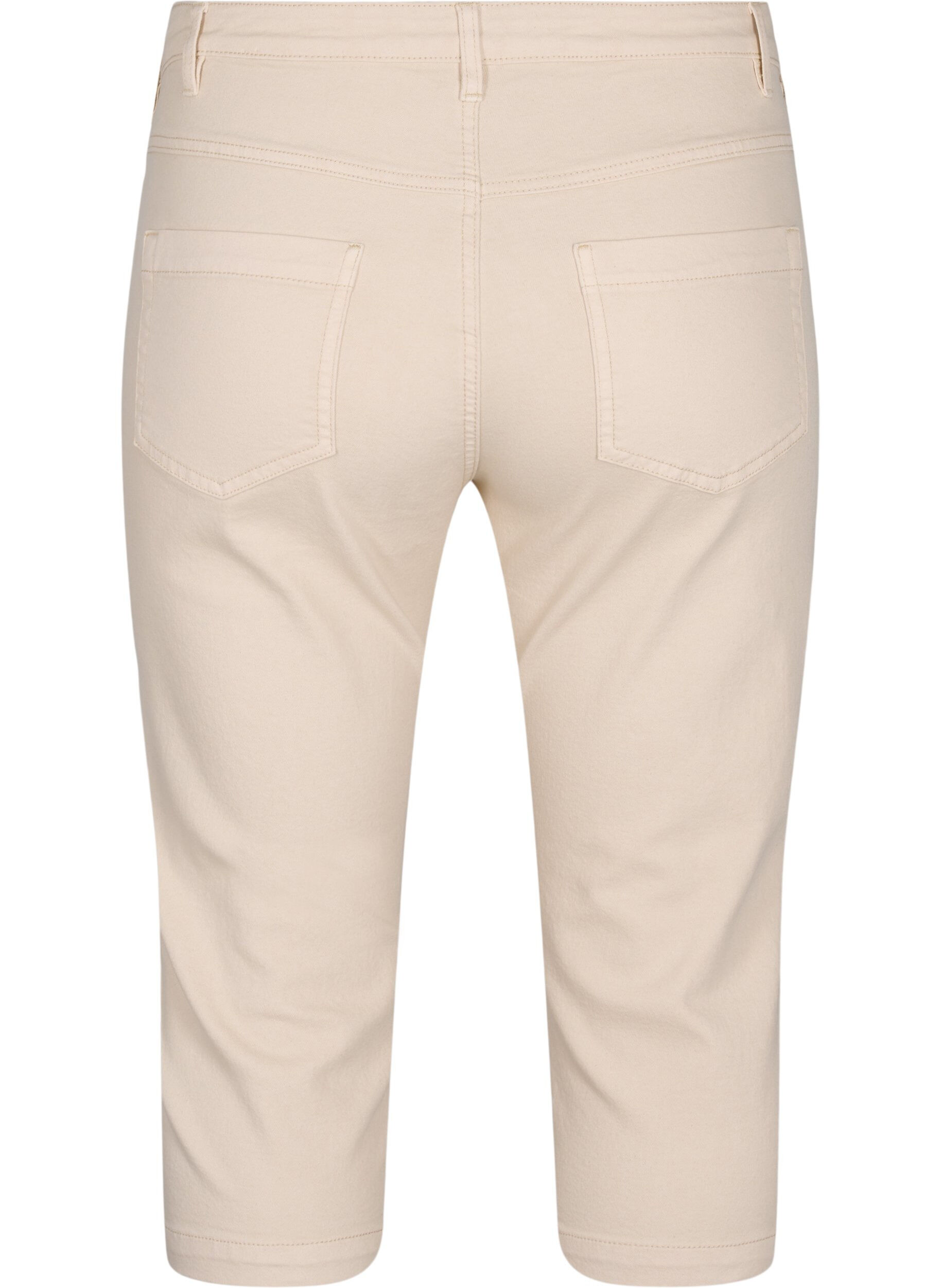 Zizzi Pantalon capri Emily ajust&eacute;, Oatmeal, Packshot image number 1