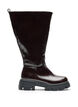 Botte haute avec un aspect l&eacute;g&egrave;rement craquel&eacute;, Marron, Packshot image number 0