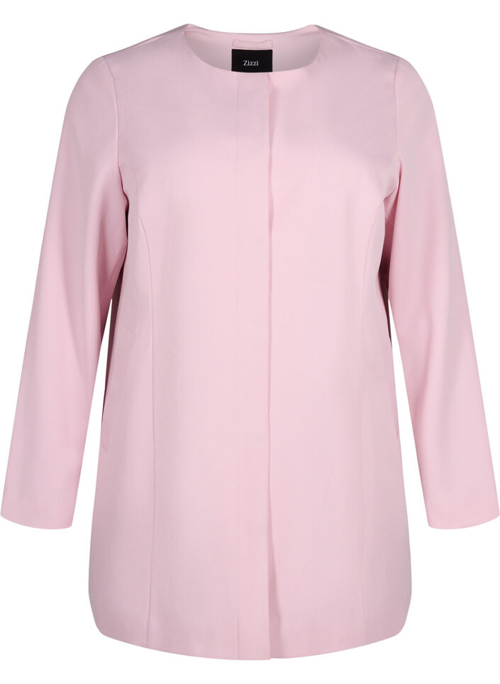 Veste de printemps avec patte de boutonnage cachée, Parfait Pink, Packshot image number 0