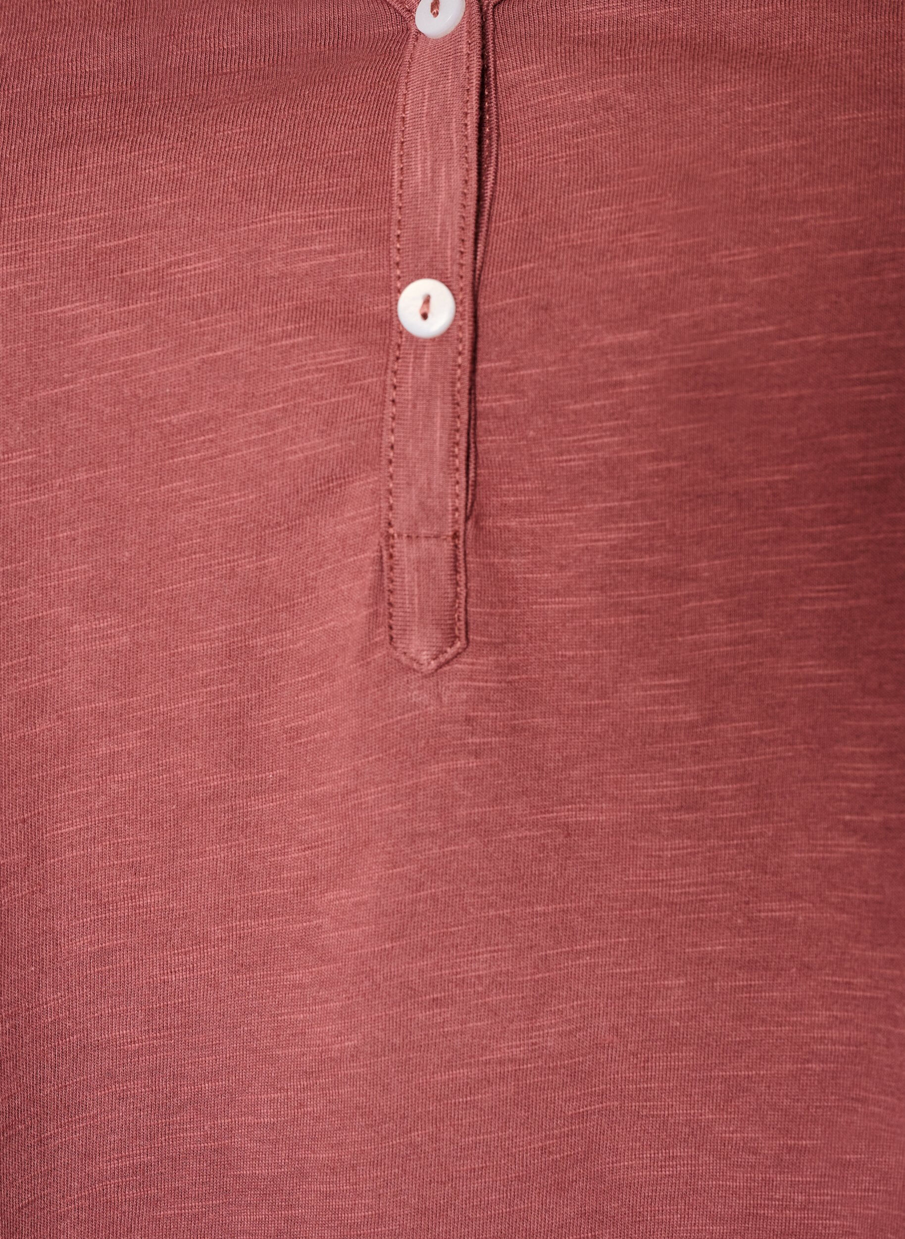ZizziT-shirt dot&eacute; de boutons, Marron, Packshot image number 2