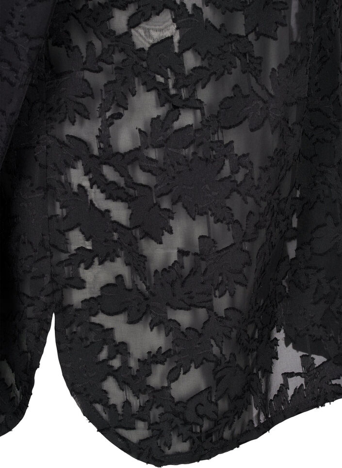 Une chemise en maille jacquard avec boutons, Black, Packshot image number 3