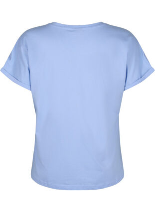 T-shirt en coton biologique avec broderie anglaise, Serenity, Packshot image number 1