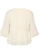 Blouse &agrave; manches 3/4 et volants, Vanille, Packshot image number 1