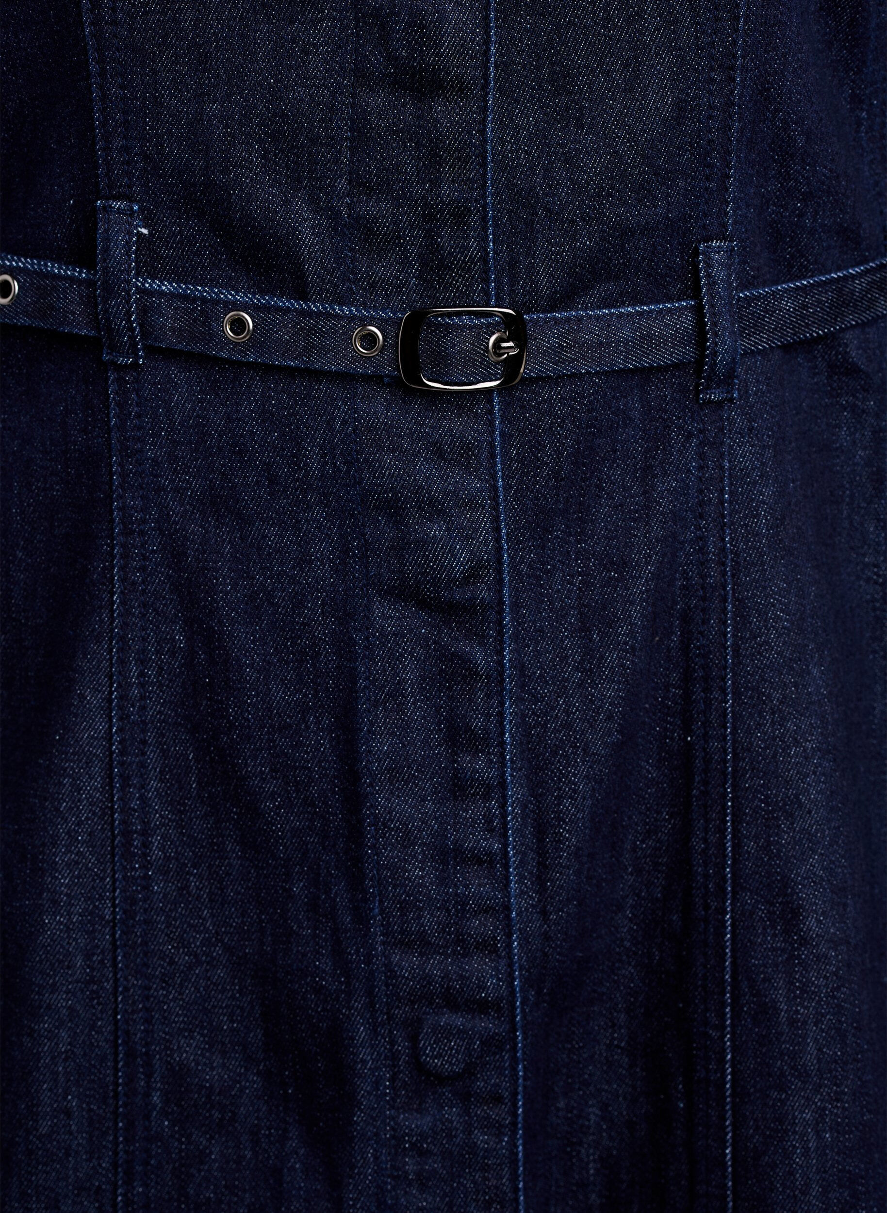 ZizziRobe en jean avec ceinture et manches 3/4, Bleu, Packshot image number 3