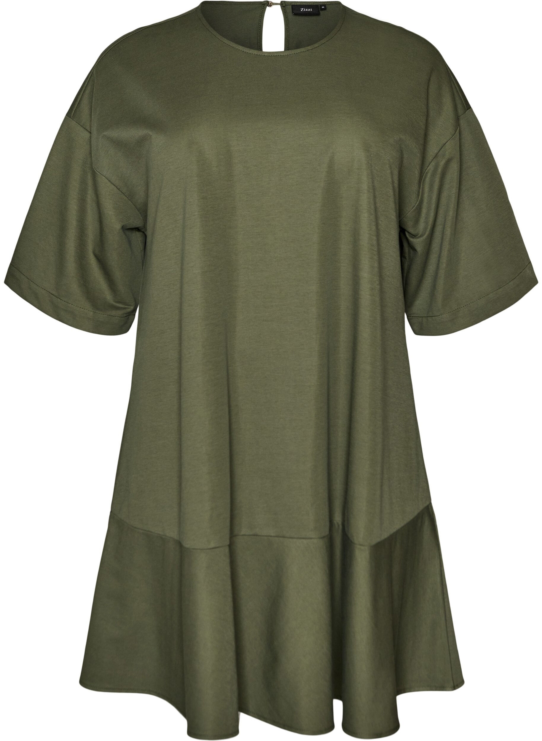 ZizziRobe courte ample avec ourlet &agrave; volants, Vert, Packshot image number 0