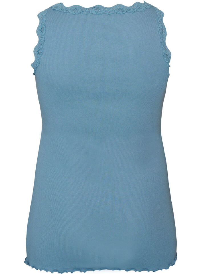 Haut &agrave; dentelle, Bleu, Packshot image number 1