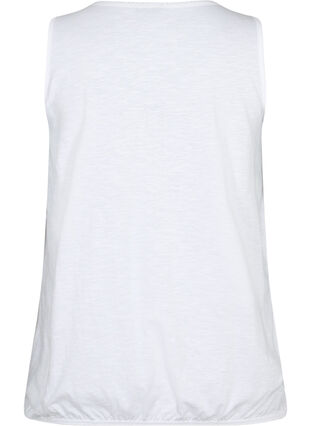 Top en coton avec bordure en dentelle, Bright White, Packshot image number 1